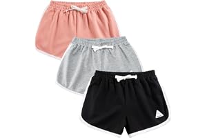 Rolanko Shorts Flickor, Sommar Bomull Sport Byxor för pojkar för dans och löpning