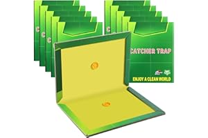 MOSSOKO Sticky Traps Pest Traps Boards - Large Extra Strong Sticky Trap Pests Trap Pads for Indoor Outdoor Garden Kitchen Office (10 Pack)