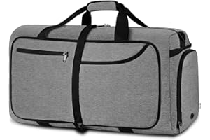 NEWHEY - Bolsa de Viaje Plegable para Hombre, Resistente al Agua, Grande, Ligera, para Camping, Senderismo, Plegable, 65 L, 80 L, 100 L, 120 L