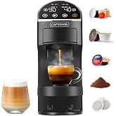 Magician2 5-in-1 Coffee Maker for Dolce Gusto, Nespresso, Lavazza A Modo Mio, ESE 44mm and Coffee Grounds, Touch Panel, Auto-
