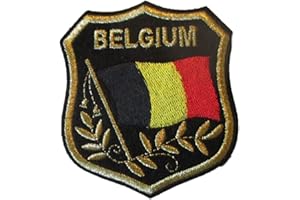 hotrodspirit - patch blason belgique ecusson thermocolant belge biker