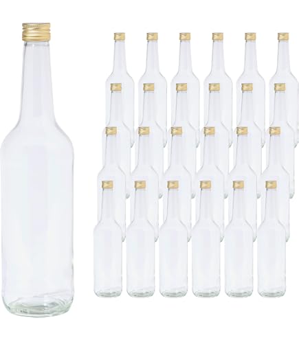 Glas-Wasserflaschen 2x 530 Ml Mit Deckel – Weithalsig, Für Saft, Smoothies & Unterwegs, Luftdicht