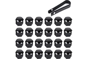 OTUAYAUTO 24PCS Boulon écrou de Roue 17mm - Capuchons Protection Hexagonal avec Outil