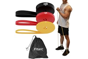 Fitarc Resistance Bands, Pull Up Assistance Bands, Handles, Door anchor, Exercise Bands for Pilates, Training, Physiotherapy, Stretching, Yoga, Home Gymnastics for Men and Women