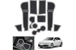 GAFAT Golf 8 MK8 GTI GTE GTD Alltrack R 2020-2022 2023 Non-Slip Mats, Golf 8 2023 Rubber Mats for Centre Console Armrest, Cup Holder, Door Seam, Golf 8 Accessories (White)