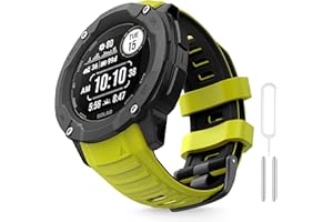 Mysnbkn Pasek zegarkowy, kompatybilny z Garmin Instinct 2X, Solar, Tactical, miękki silikonowy pasek, narzędzia do wymiany