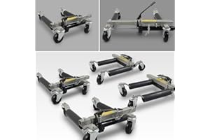 MS-Point BITUXX® 4 Stück PKW Rangierhilfe Rangierheber hydraulisch Wagenheber Auto Rangierroller Rangierheber belastbar bis 680 kg pro Rangierroller