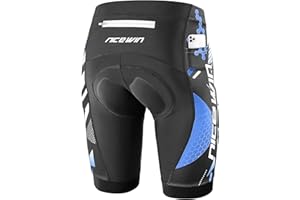 NICEWIN Sports Cuissard de Cyclisme pour Homme Vélo Shorts de 4D Gel Rembourré Séchage Rapid Pantalon VTT Respirant Cycliste