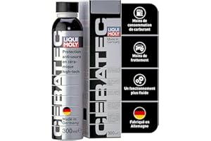 Liqui Moly Cera Tec 3721 - Additif d'huile céramique anti-usure pour moteurs essence et diesel - Fonctionnement plus silencieux, frottement réduit et consommation de carburant réduite - 300 ml