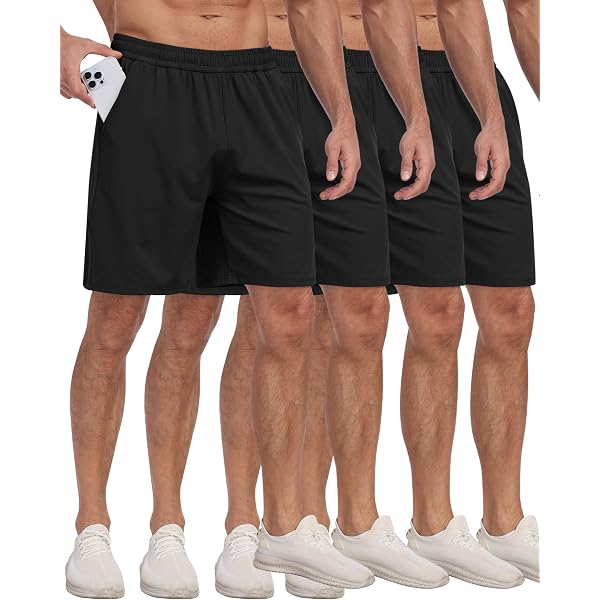 DARESAY Men's Athletic Shorts 5-Pack - Quick-Dry Workout Shorts With Pockets, Medium - View #8
