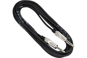 Stagg SAC6PS DL - Cable jack (estéreo, simétrico, acodado, 6 m), color negro