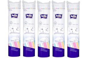 bella cotton płatki kosmetyczne, okrągłe, 5 sztuk w opakowaniu (5 x 120 sztuk)