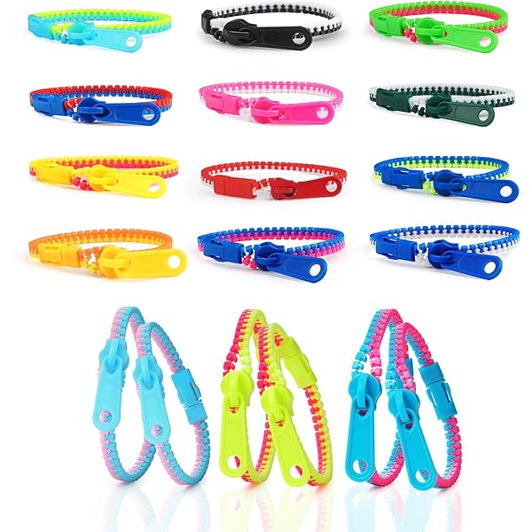 Braccialetti Con Cerniera 28 Pezzi - Giocattoli Antistress Per Bambini E Feste