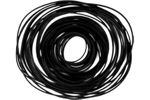 PENITUE 50 Stück Recorder Gummibänder, Schwarze Gummikassettenbänder 1mm Dicke Langlebiges Reparatur Wartungsband für Kassettenrekorder für DVD CD LD VCR Repeater Laufwerke