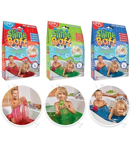 Zimpli Slime Baff Rose – Bain Gluant Pailleté, 1 Bain Ou 4 Jeux, DIY Slime Sensoriel Pour Autisme