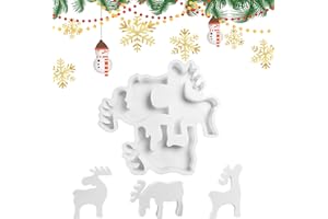 JAMSSOW Silikonform Weihnachten Elch,DIY Silikonformen Gießformen Weihnachten,Elch Kerzenformen zum Gießen,Silikonform Elch für DIY Weihnachten Kerze, Handwerk, Heimdekoration