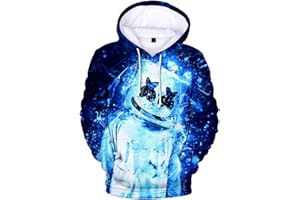 OLIPHEE Sweat Capuche 3D Imprimé Garçon Manches Longues