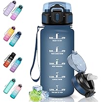 Motswedi Trinkflasche Mit Strohhalm - 1 Liter BPA-frei & Auslaufsicher Für Sport & Alltag