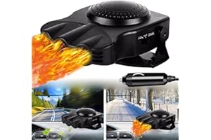 MUPKVY Car Heater, 12V 150W Portable Car Heater Defroster Fast Heating Quickly Defogger Demister, Plug in Cigarette Lighter Winter Car Heater Kit for Cars