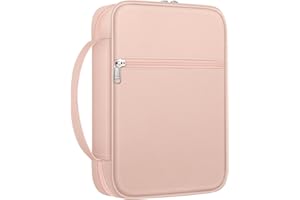 FINPAC Bible Cover Small Size Church Study Book Carrying Bag, Bible Protective Case with Handle Zippered Pocket for Men Women