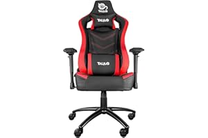 TALIUS, TECH 4 U Talius Vulture Silla Gaming Profesional, Butterfly, Ergonómica, Reposabrazos 4D, Base Metal, Altura Ajustable Alto Respaldo Reclinable, Ruedas Nylon (roja)