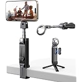 JOYROOM MagSafe Cep Telefonu Tutucu, U&ccedil;ak, All-in-1 Seyahat Cihazı, 360&deg; D&ouml;nebilir, Uzatılabilir Selfie &Ccedil;ubuğu, Tripod ve Uza