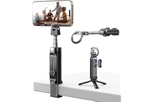 JOYROOM MagSafe Selfie Stick 4 in 1 Reise Gadgets 360° Drehbar Ausziehbares Handyhalterung Flugzeug mit Stativ & Fernbedienung Handy Ständer für iPhone 17 16 15 Samsung Android Smartphones