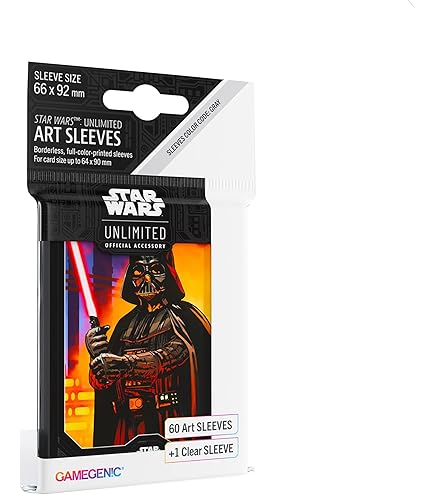 Gamegenic | Star Wars: Unlimited Art Sleeves Mandalorian | Pack de 60  Fundas Ilustradas con Diseño Oficial y 1 Funda Transparente