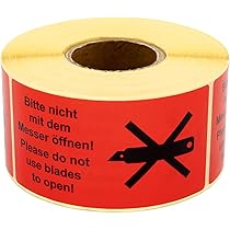 Etichette Avviso "Non Aprire Con Coltello" - Rotolo 500 Pezzi 100x50mm, Adesive E Resistenti - Foto 11