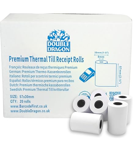 50 Rotoli Termici Per Registratore Di Cassa - Carta Termica 57x30mm, Omologata, Alta Qualità, Per Bar, Ristoranti, Negozi - Foto 4