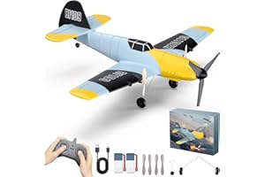 FTJKGH Ferngesteuertes Flugzeug BF109 mit 3 Kanälen, RC Flugzeug Modellflugzeug mit 2.4GHz Drahtlos 6-Achs Gyro Stabilisator, Easy to Fly Schaumstoff Flugzeuge für Kinder, Anfänger, Erwachsene