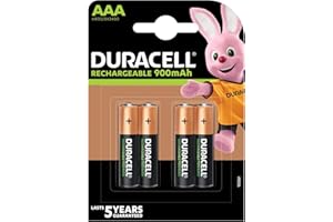Duracell Ultra Power AAA Rechargeable 900mAh Batteries, Pack of 4