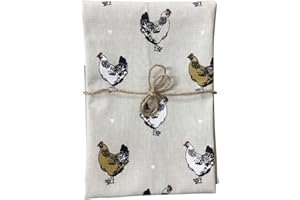 Geko Pack of Three Tea Towels With A Chicken Print Design