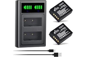 Pickle Power NP-W126 NP-W126s Batteria e caricabatterie Compatibile con Fujifilm X-T1, X-T2, X-T3, X-T10, X-T20, X-T30, X-T30 II, X-Pro2, X-Pro3, X-A1, X-E2, X-E4, HS30EXR, HS33EXR, HS50EXR