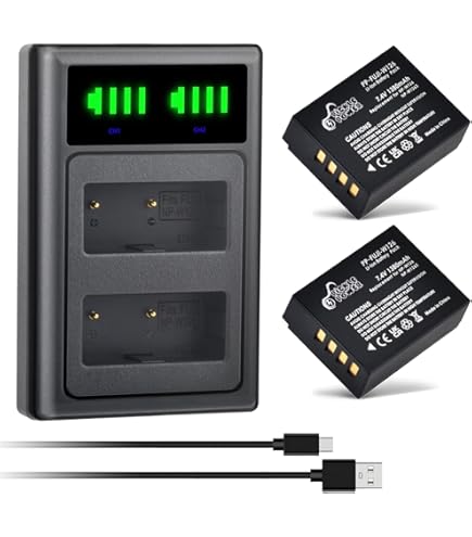 Baxxtar NP-W126s NP-W126 batterijen - MaxProtect serie (2x 1140mAh) met actieve NTC-sensor en V1 beschermende behuizing - Opladen met 1000mA PD MaxPerformance USB-C (1619572