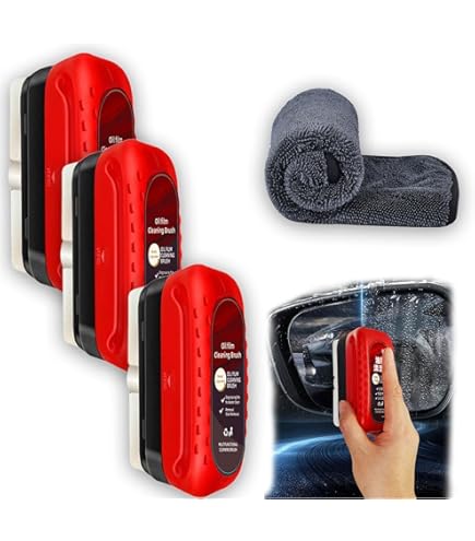 Brosse De Nettoyage Pour Film D'huile Automobile Avec Revêtement En Verre Pour Pare-brise Avec Plus De Nettoyage, Dissolvant De Film D'huile De Verre, Tableau De Nettoyage Pour Pare-brise Améliore La
