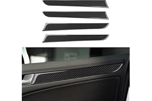 OYDDL 4 piezas de fibra de carbono para puerta de coche, pegatinas decorativas para puerta de coche, compatible con Audi A4 (2009-2016) S4(2010-2016) RS4 (2012-2015) Accesorios