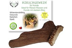 ARTISAN GIFT CO Hundesnack Rothirsch Geweih Kausnack -100% Natürlicher - Mindestgewicht 295 Gramm (XXL - 1 stück)
