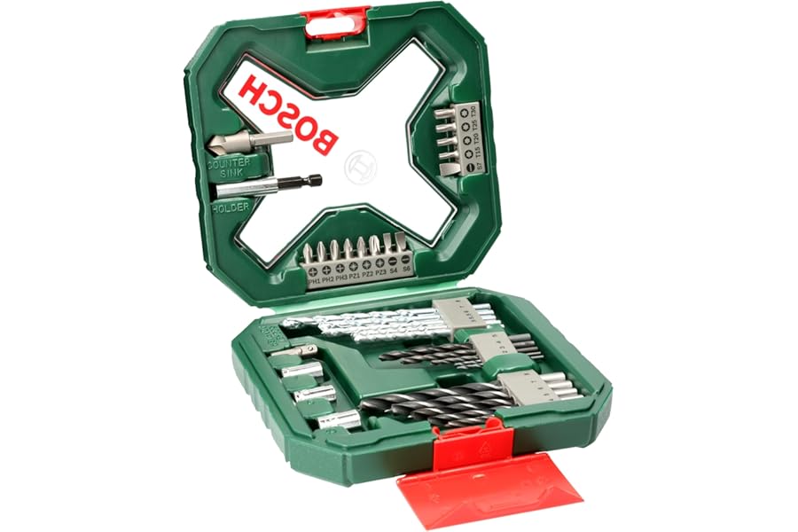 Bosch 34pc. X-Line Drill and Screwdriver Bit Set (for Wood, Masonary and Metal, Accessories Drill and Screwdriver)