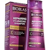Bioblas Collagen & Keratin Shampoo &ndash; Against Hair Loss, Repairing and Plumping Effect, Herbal Complex B19, 360 ml