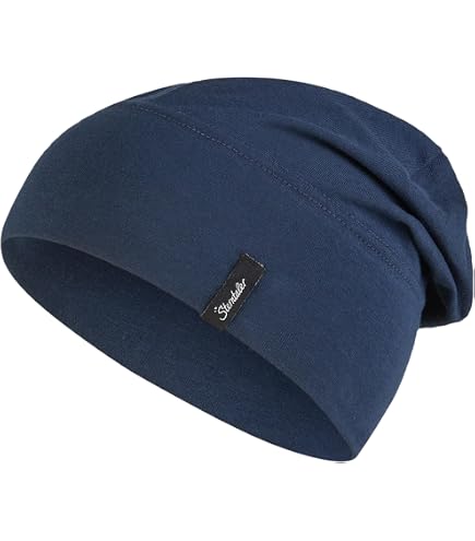2 Berretti Bambino Invernali In Cotone Morbido – Senza Grondaia, Caldi, Elastico, Taglia Unica, Colori Nero E Blu Navy, Per Primavera Autunno Inverno