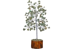 FASHIONZAADI Green Jade Crystal Tree of life, Healing Gemstones Tree, Chakra Tree, Feng Shui Gift for Women, Housewarming Gift for new Home, Artificial Tree, Home Décor, Stone Tree, Crystal Decoration, Money Tree