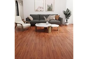 FLOREXP Vinyl Flooring - Lino Flooring,Peel & Stick Floor Tiles Self Adhesive Floor Tiles,2mm 36pcs Waterproof,for Kitchen Living Room Floor Plank(5.02m²,Cherry Chestnut)