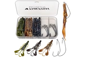 THKFISH Hamecon Peche Crochets d'appâts lestés Hameçons lestés Swimbait pour Eau salée Eau Douce 19Pièces 25Pièces 30Pièces 60Pièces