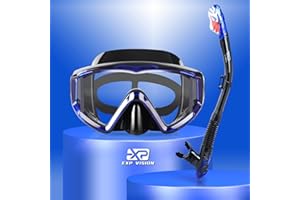 EXP VISION Pano zestaw do snorkelingu, maska do nurkowania z 3 okienkami, nieparująca, profesjonalne wyposażenie dla dorosłych