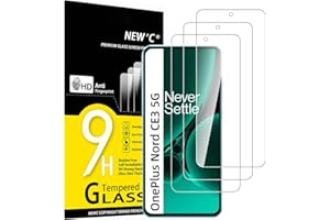 NEW'C [3 sztuki], Szkło dla OnePlus Nord CE 3 5G Hartowane i Folia Ochronna Ochraniacz Ekranu - Bez pęcherzyków powietrza, odporność na zarysowania
