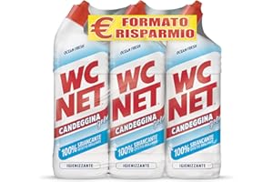 Wc Net - Candeggina Gel Extra White, Detergente per Sanitari e Superfici, Fragranza Ocean Fresh, 700 ml x 3 Confezioni