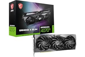 MSI GeForce RTX 4070 Ti Gaming X Slim 12G Carte Graphique de Jeu, 12 Go GDDR6X, 192 Bits, PCIe 4.0-,(3 x Ventilateur TORX 5.0, RGB - 3X DP v 1.4a, HDMI 2.1a (Prend en Charge 4K & 8K HDR)