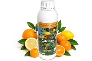 CULTIVERS Abono Cítricos Líquido Ecológico 1 L NPK Hierro Zinc Cobre Manganeso Molibdeno Boro + 6% Aminoácidos. Fertilizante para Limonero Naranjo Mandarino Pomelo Frutas Más Grandes y Hojas Verdes