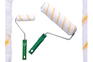 ToolSpace Girpaint Profesjonalny Zestaw Malarski - 1 x Wałek 25cm i 1 x Wałek 11cm - Zestaw 2 Wałków do Malowania Ścian i Sufitów z Ergonomiczną Rączką - do Prac Malarskich i Remontowych